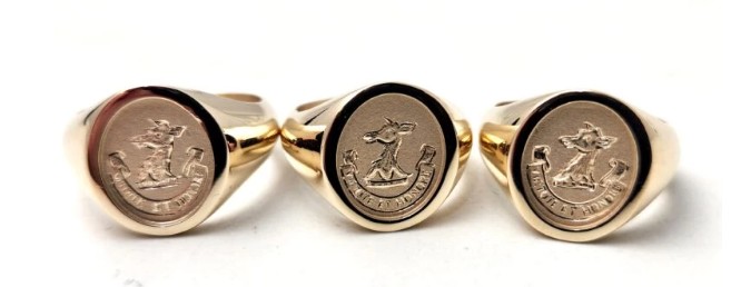 Family crest rings