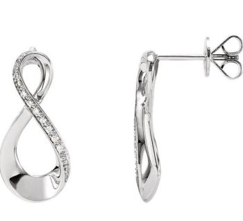 diamond infinity earrings