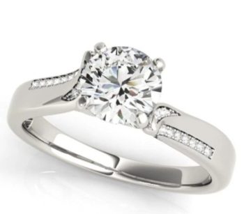 Cathedral Diamond Engagement Ring