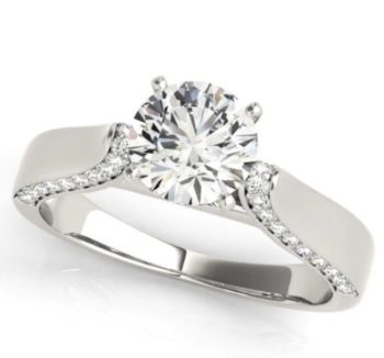 Cathedral Diamond Engagement Ring