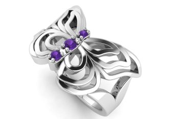 butterfly diamond ring