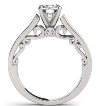 Cathedral Diamond Engagement Ring