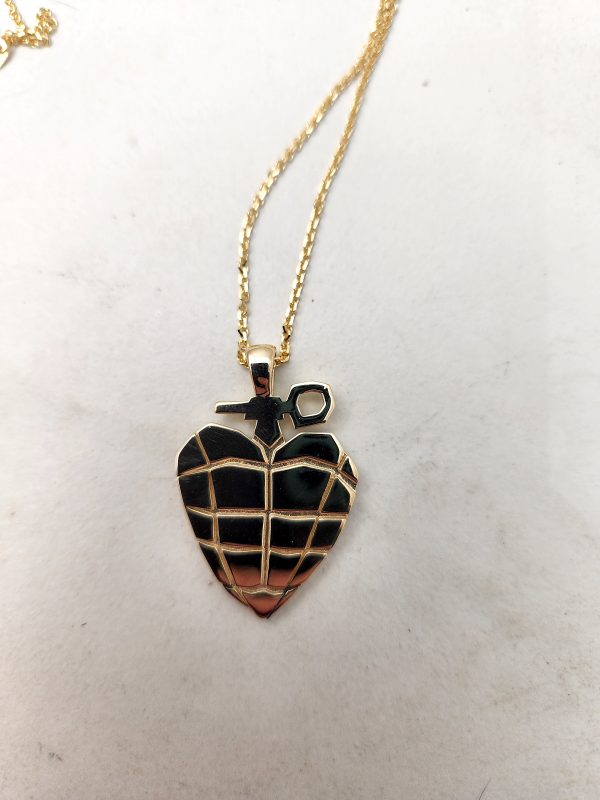 Grenade Heart Pendant