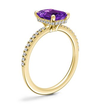 Hidden Halo Engagement Ring