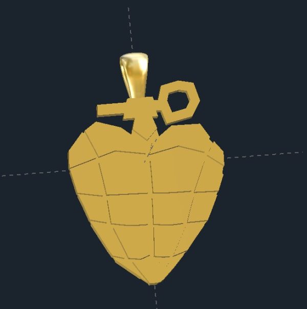 Grenade Heart Pendant