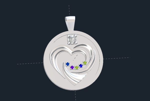 Stylized Heart Pendant