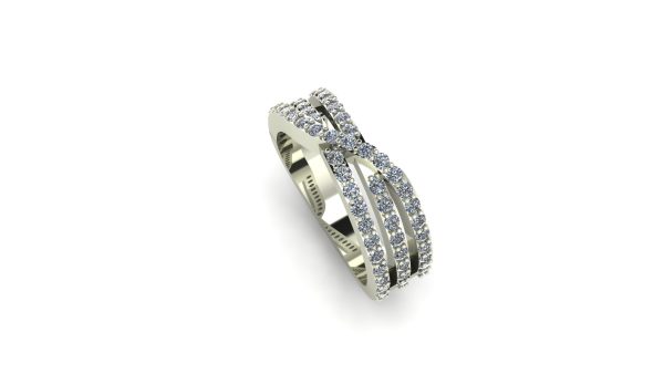 Diamond Crossover Ring