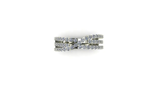 Diamond Crossover Ring