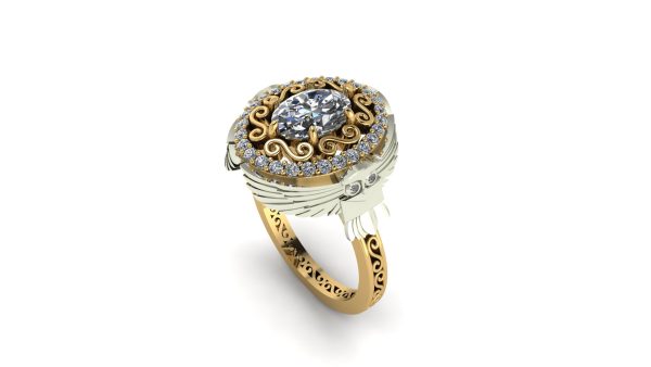 2 Tone Harry Potter Engagement Ring