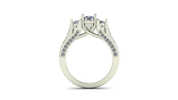 Trellis 3 Stone Engagement Ring
