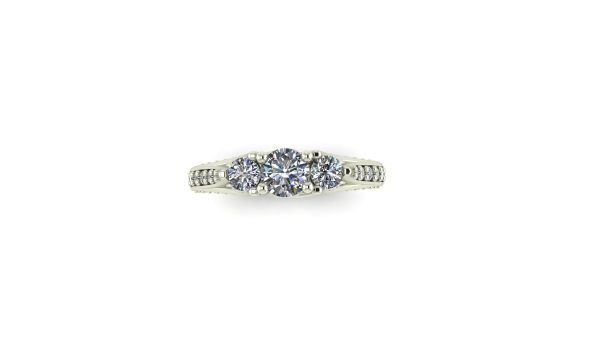 Trellis 3 Stone Engagement Ring