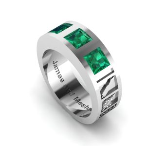 Contemporary Emerald Class Ring