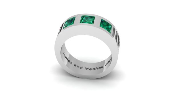 Contemporary Emerald Class Ring