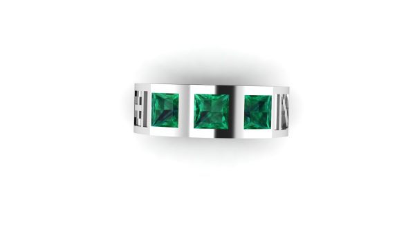 Contemporary Emerald Class Ring