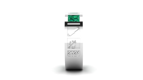 Contemporary Emerald Class Ring
