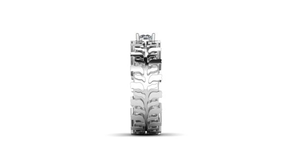 Diamond Tire Tread Wedding Ring