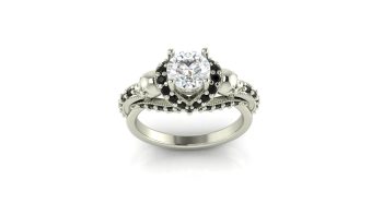 skull engagement ring