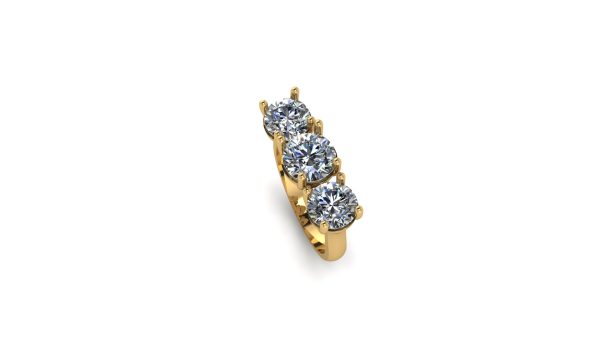 3 Stone Trellis Engagement Ring