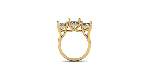 3 Stone Trellis Engagement Ring