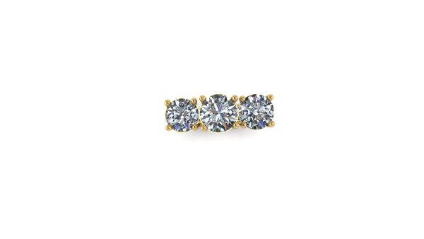 3 Stone Trellis Engagement Ring