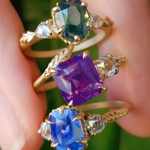 Colored Gemstone Engagement Rings