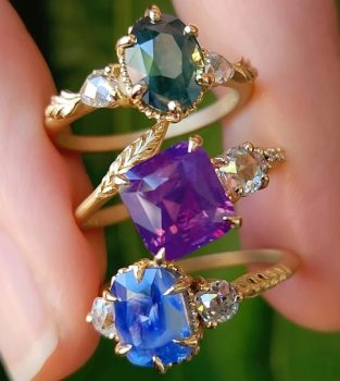 Colored Gemstone Engagement Rings