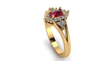 Colored Gemstone Engagement Rings