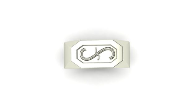 Stylized F Signet Ring