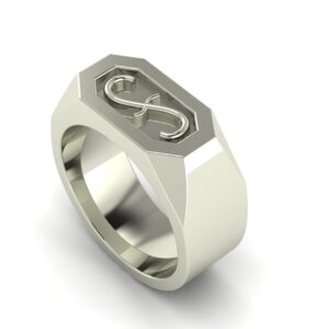 Stylized F Signet Ring