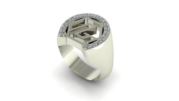 Business Logo Horseshoe Ring