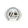 Business Logo Horseshoe Ring