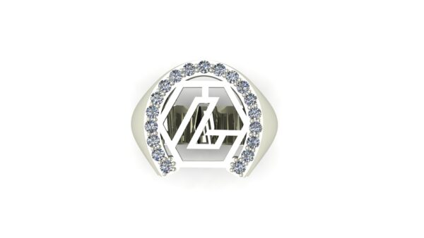 Business Logo Horseshoe Ring