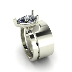 Cigar Band Engagement Ring