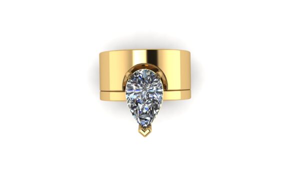 Cigar Band Engagement Ring