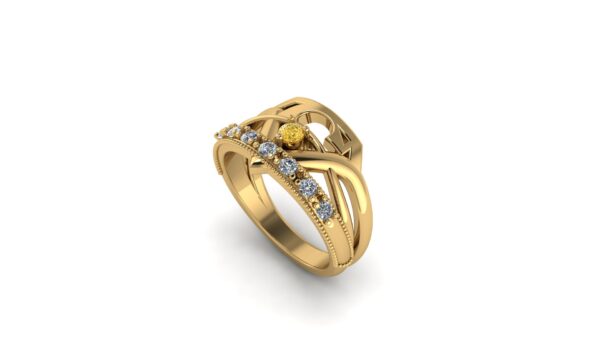 Sculptural Superman Wedding Band