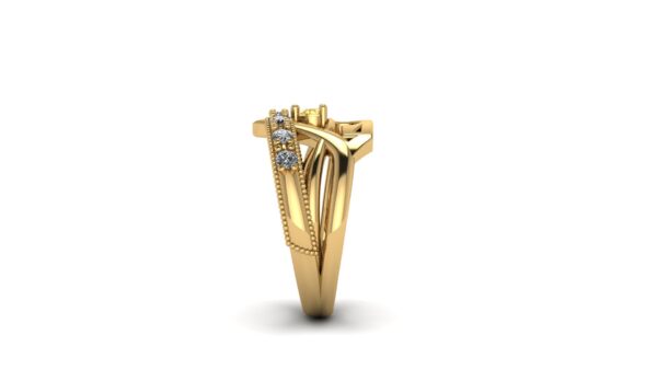 Sculptural Superman Wedding Band