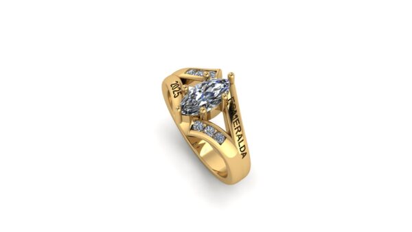 Offset Split Shank Class Ring