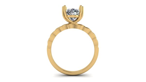 Woven Oval Solitaire Engagement Ring