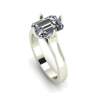 Hand Engraved Solitaire Engagement Ring