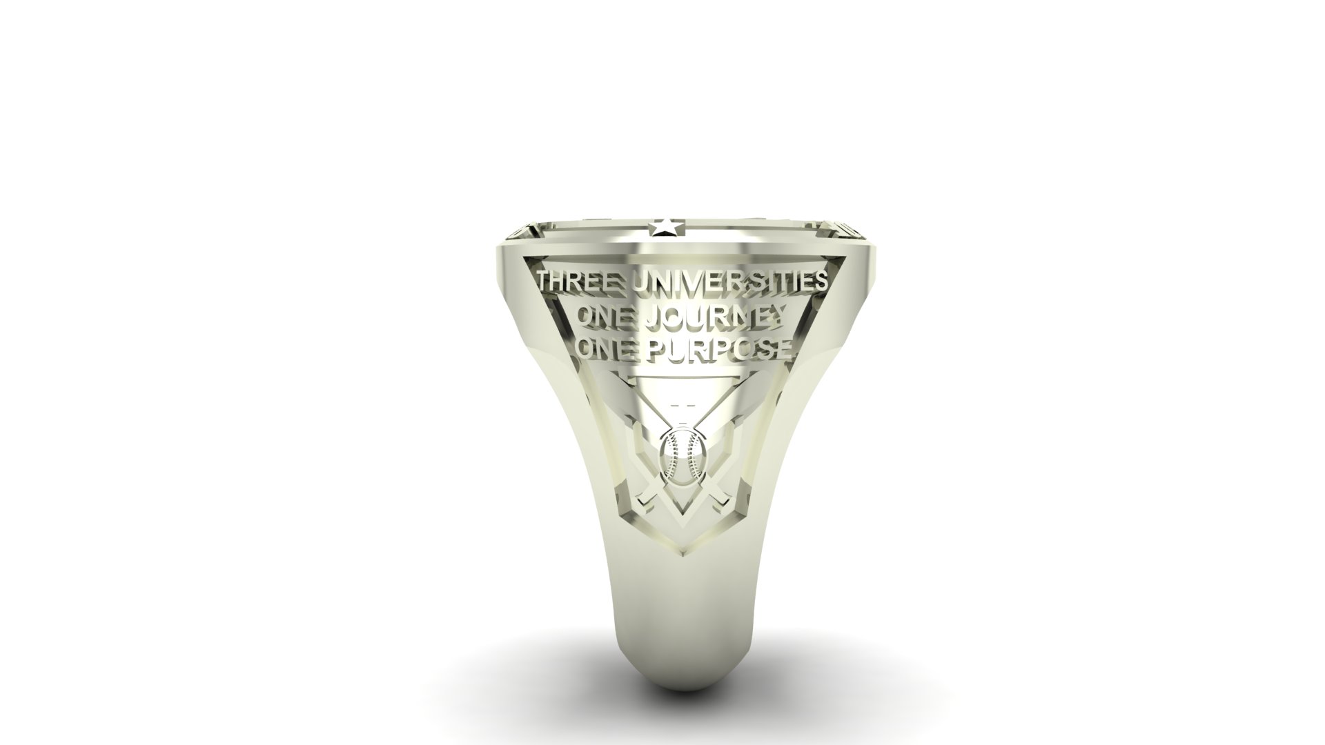 Three School Class Ring