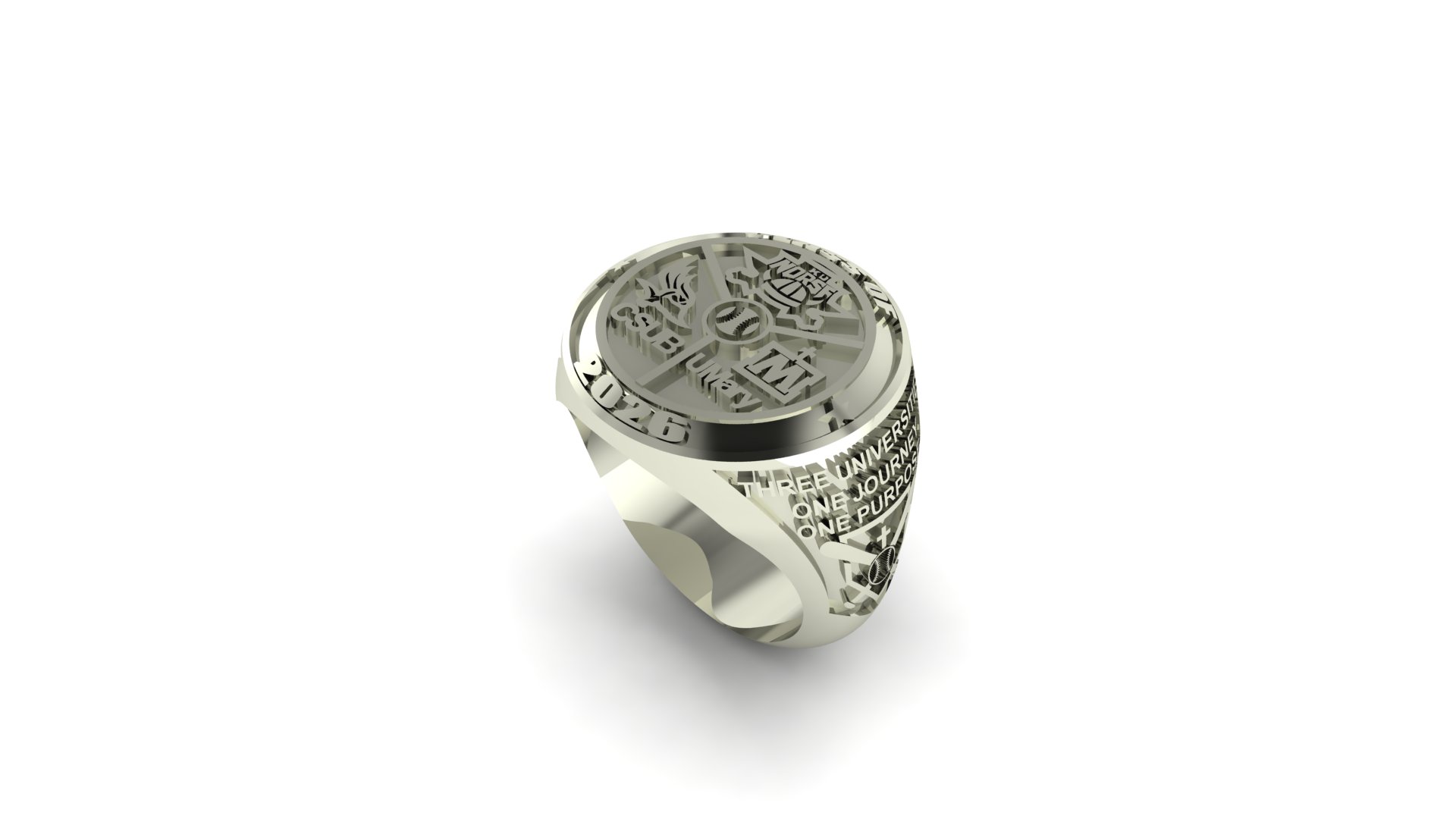 Three School Class Ring