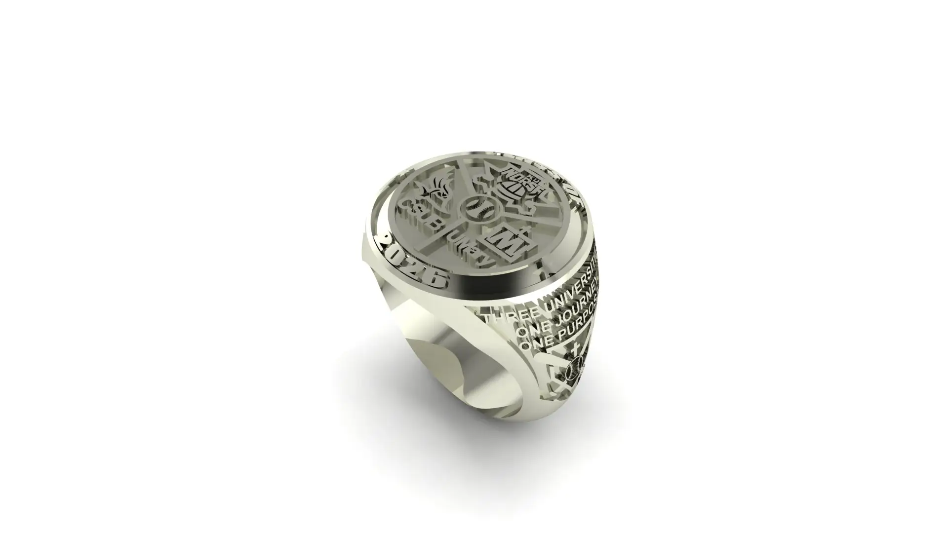 Three School Class Ring