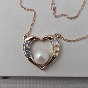 Heart & Gemstone Pendant