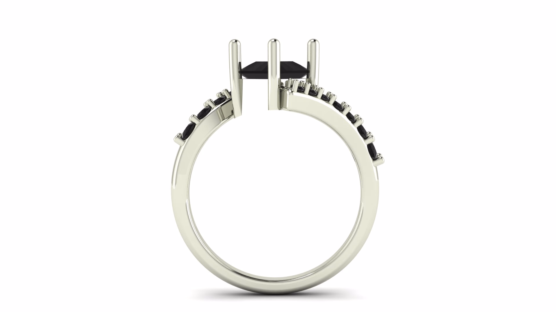 Bypass Kite-Shaped Engagement Ring