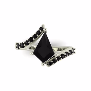 Bypass Kite-Shaped Engagement Ring