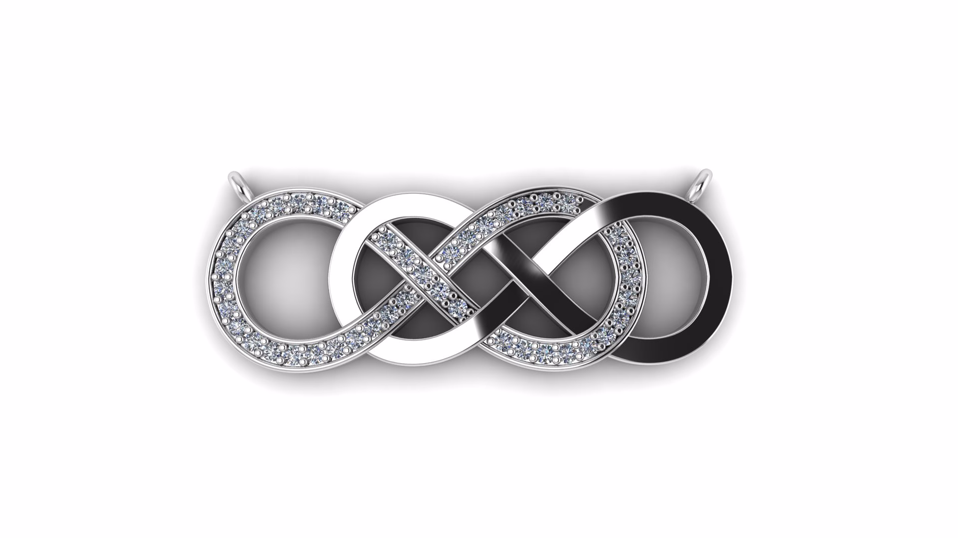 Diamond Double Infinity Pendant