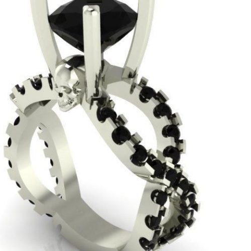 Custom Skull Engagement Rings