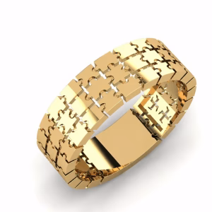Puzzle Piece Wedding Band