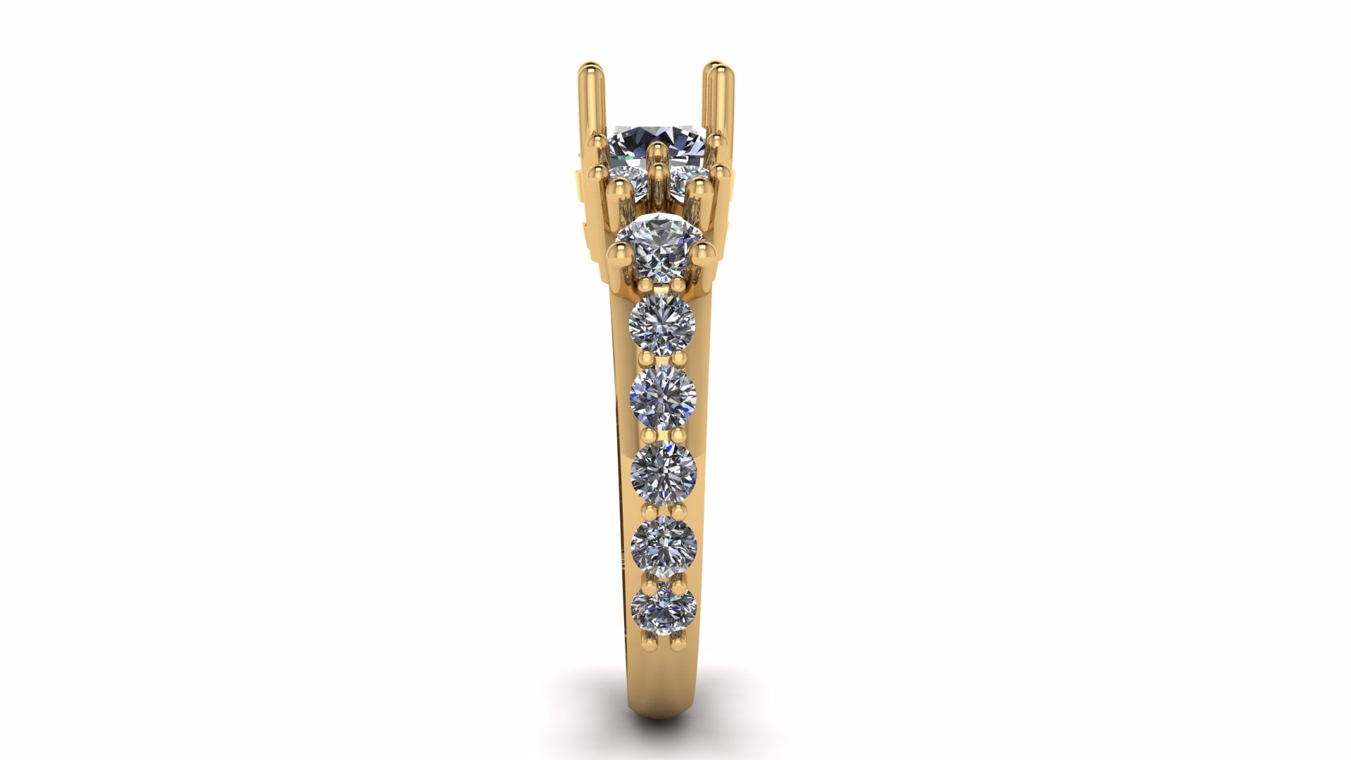 Diamond Cascade Engagement Ring