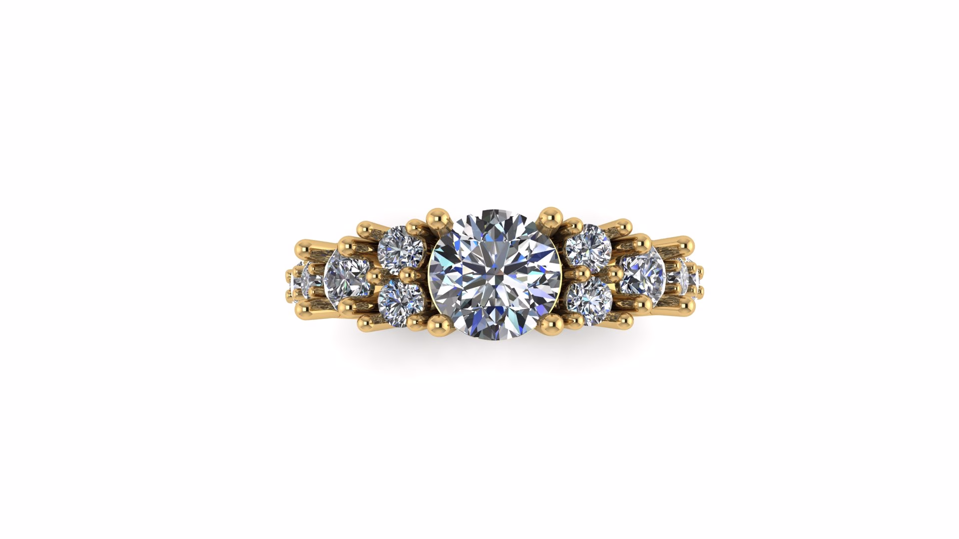Diamond Cascade Engagement Ring